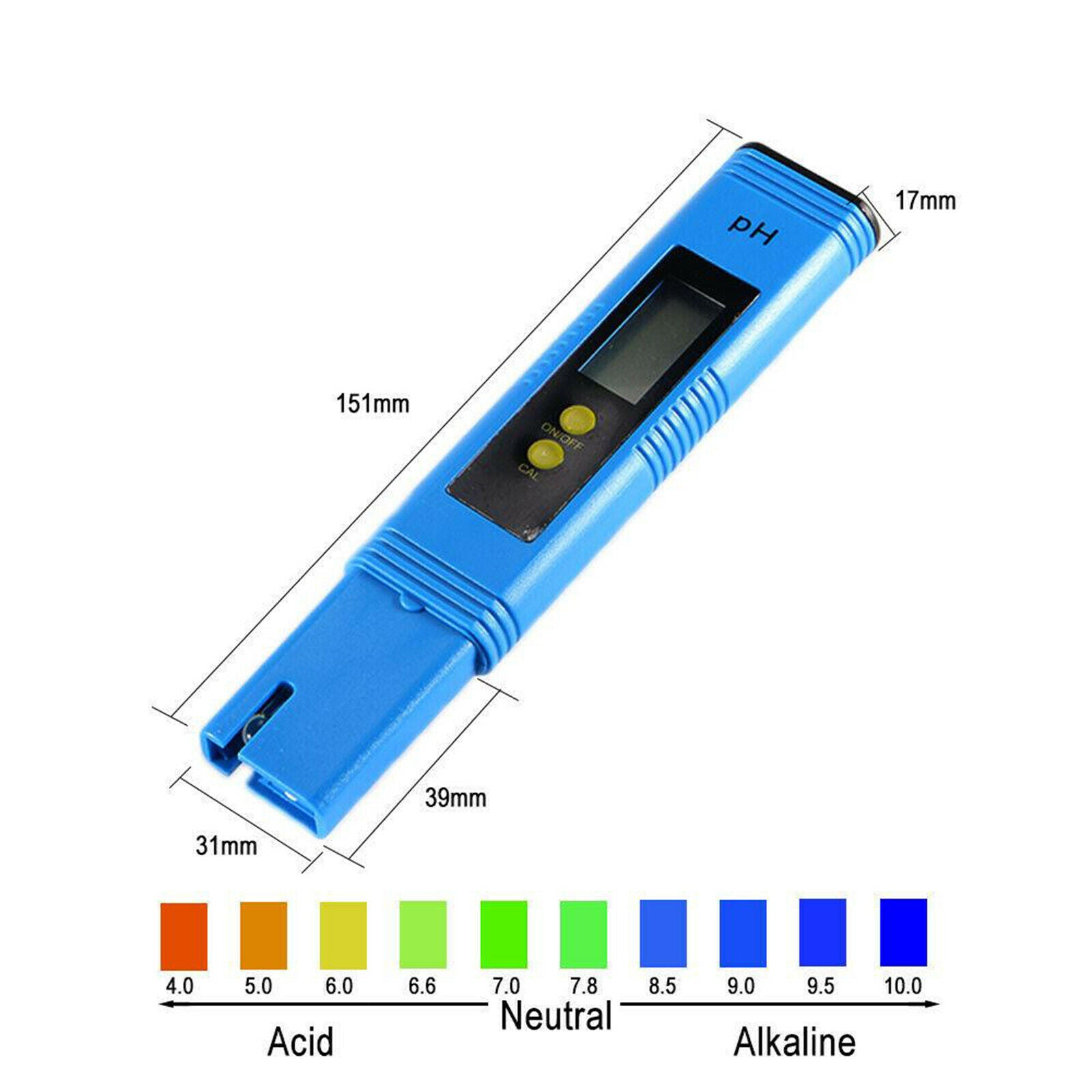 Digital PH Tester PH02 Meter High Accuracy Water Quality Tester Pen 0-14Ph