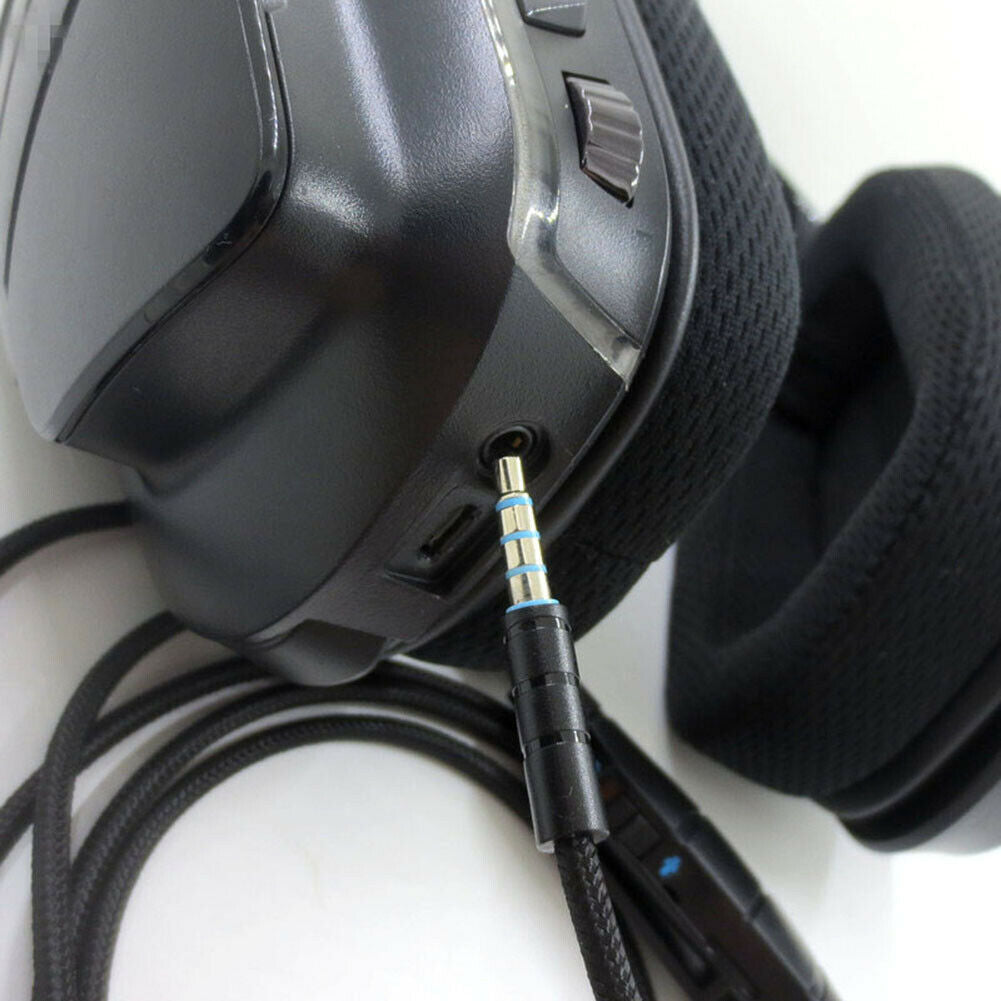 1.5m Headphone Audio Cable Replacement for Logitech G633 G635 G933 G935 @