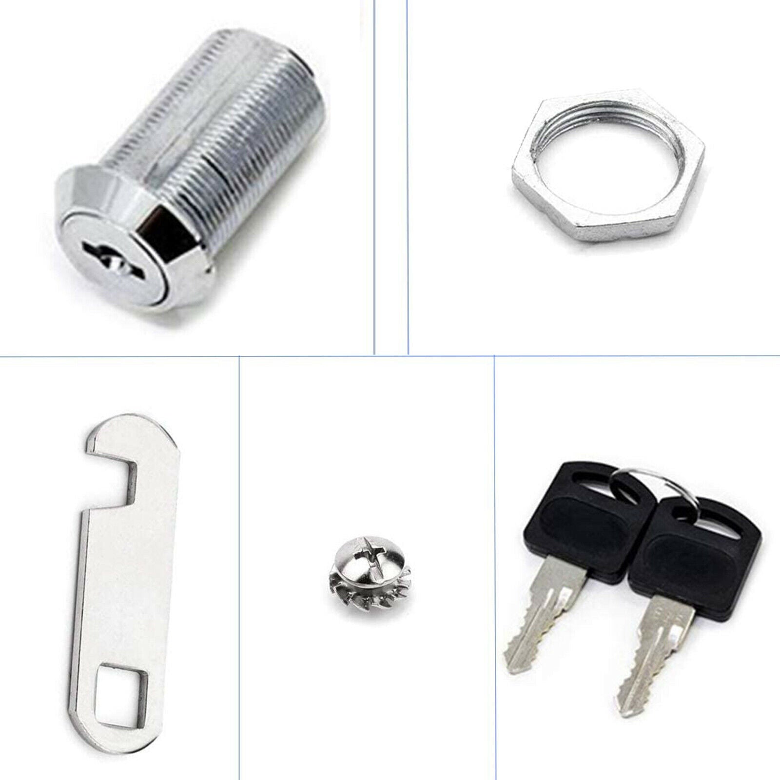4 Packs 30mm 1-1/8 Inch Cabinet Cam Lock Set for Camper Trailer Door Cabinet