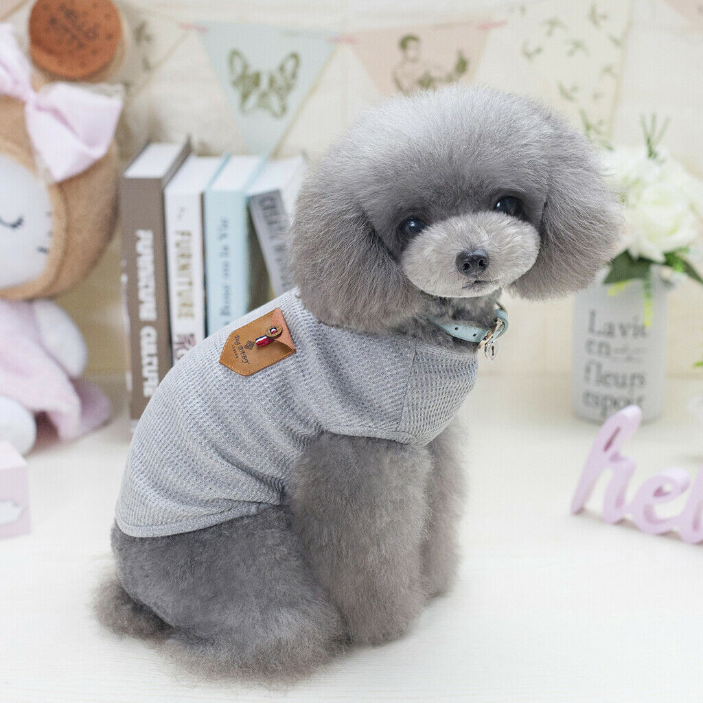 2x Cute Pet Dog Korean Style T-shirt Clothes Summer Vest Puppy Costume L