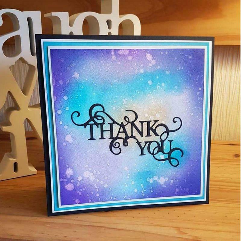 Thank You DIY Metal Cutting Dies Stencil Scrapbooking Photo Album Stamp Paper