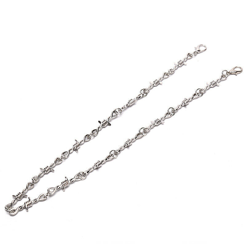 Punk Women Men Thorns Chain Pendant Choker Necklace Hip Hop Jewelry Gift .l8