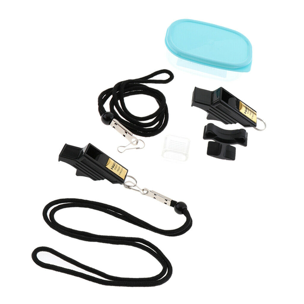2-Pack Safety Mental Referee Whistle with Lanyard Fit for Teachers,