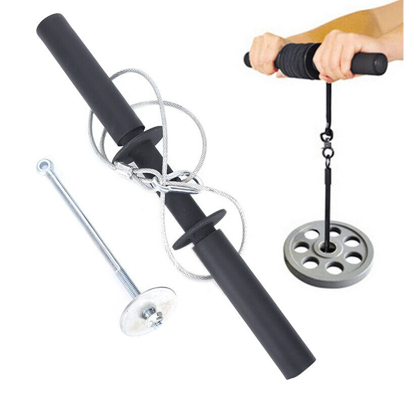 Fitness Arm BicepsTriceps Blaster Strong Power Stick Rope Wrist Roller Fory3BDA