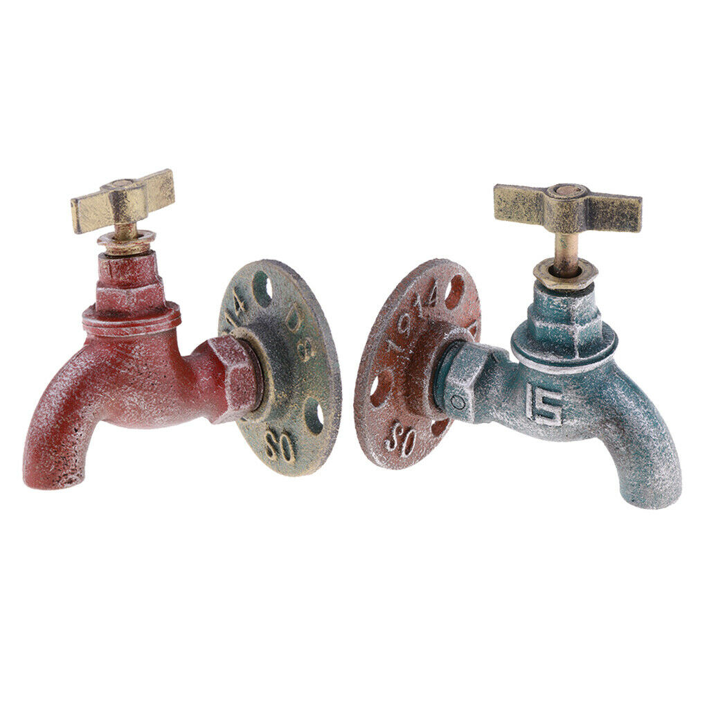2x Wall Mounted Galvanized pipe Spigot Handle Knob Hook Wall Hook Hat Hanger