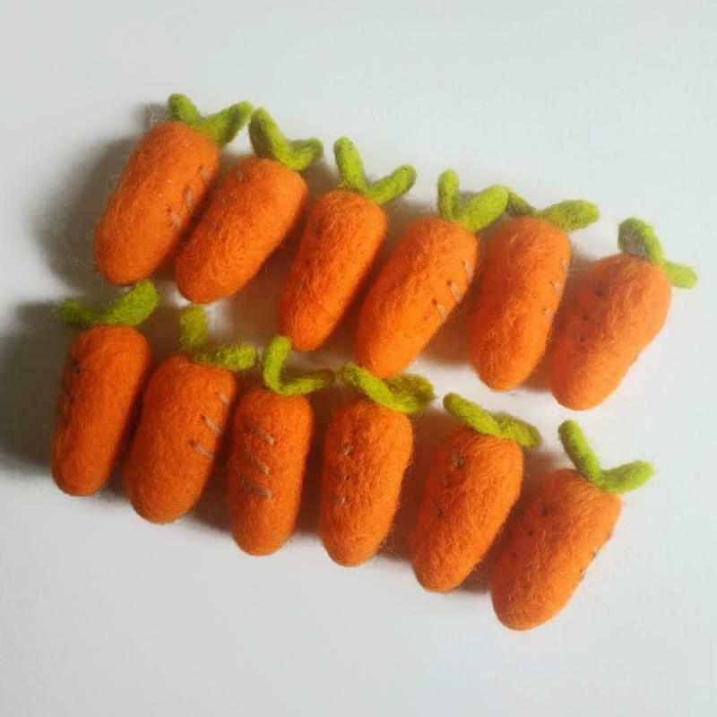 Newborn Photography Felt Carrot Shape Props Baby Girl Boy Photo Tool Handmade