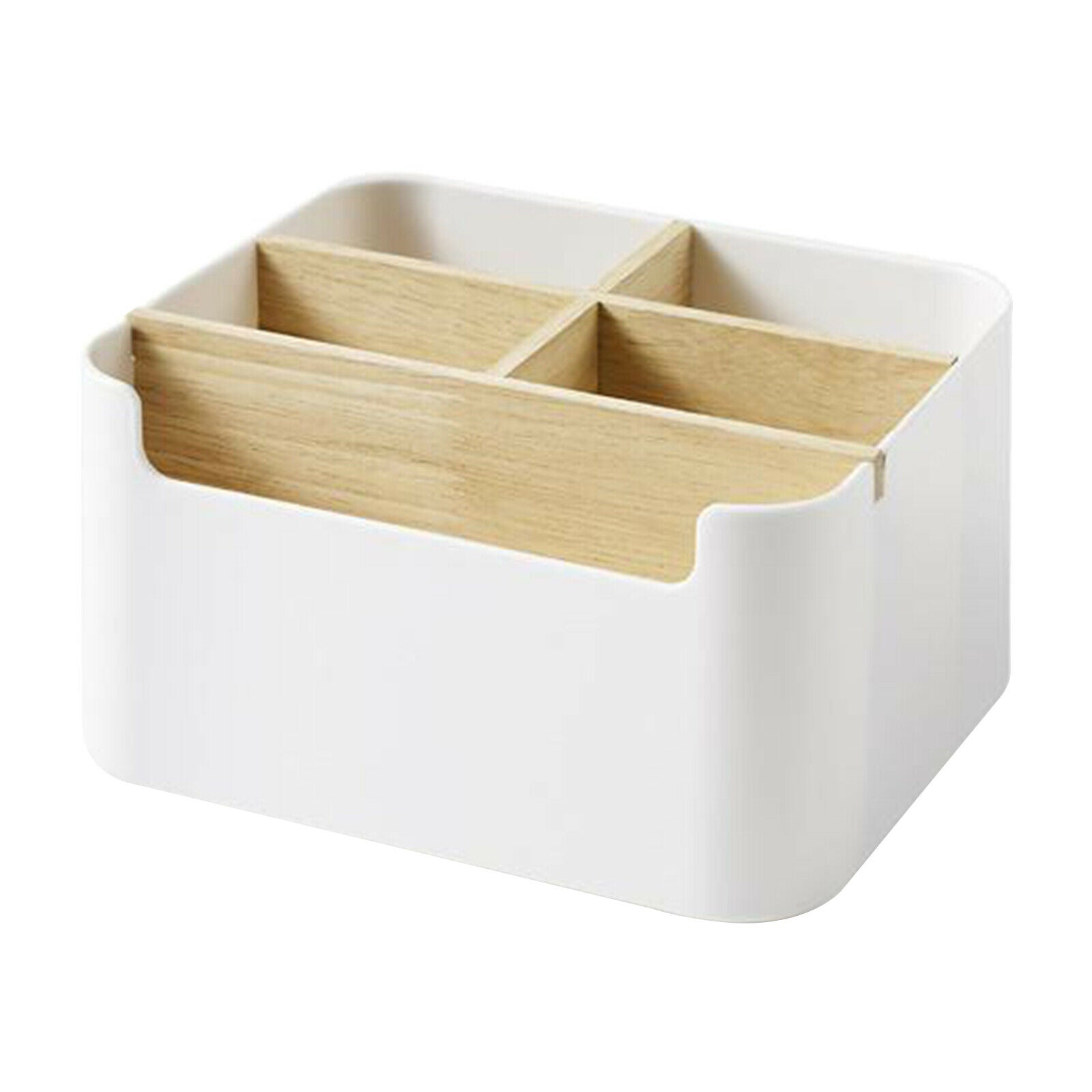 Plastic Desktop Storage Box Stationery Makeup Organizer Pen Holder Container