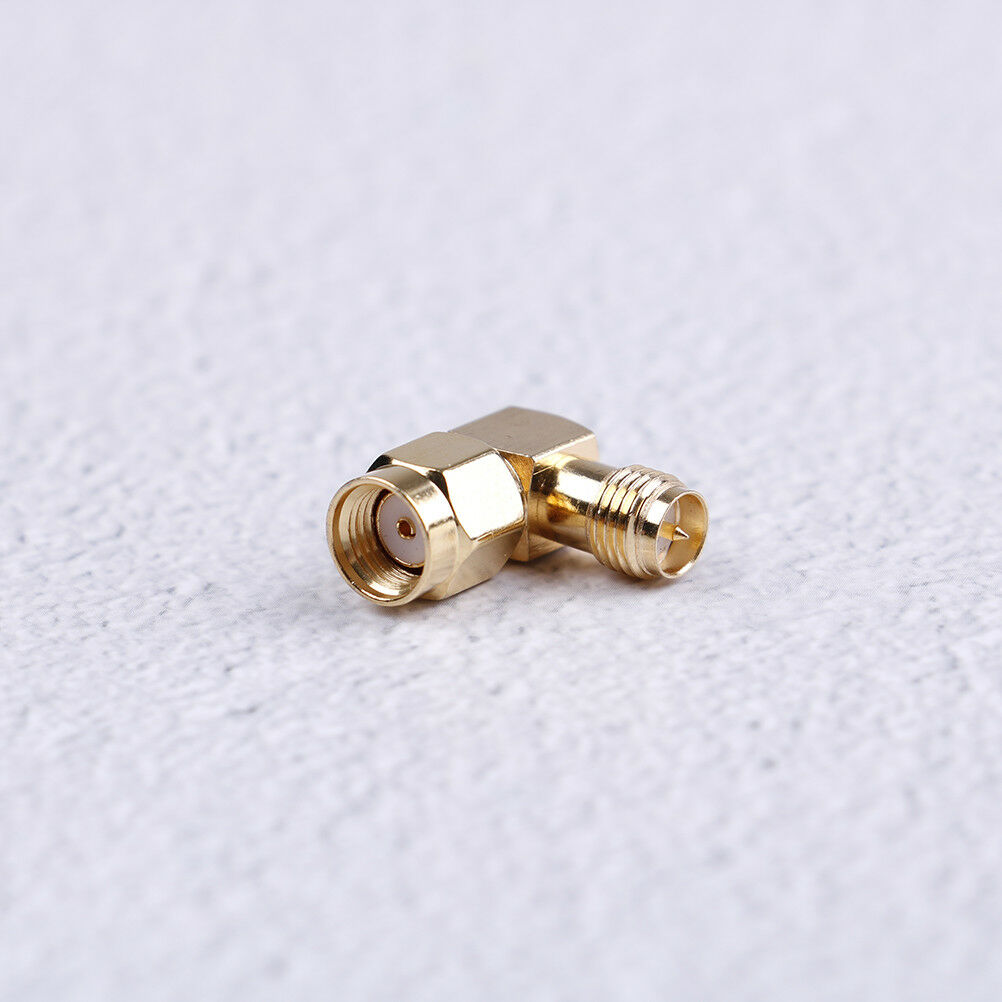 rp sma male jack to rp sma female jack screw thread brass connector 90degr.l8