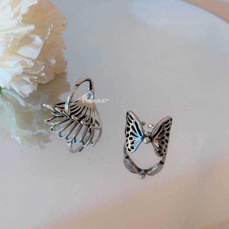 Fashion Butterfly Shaped Wedding Engagement Promise Statement Anniversary Rings