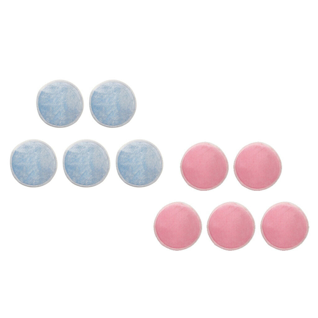 Bamboo Cotton Makeup Remover Pads 10 Pieces - Reusable Soft Facial and Skin Care