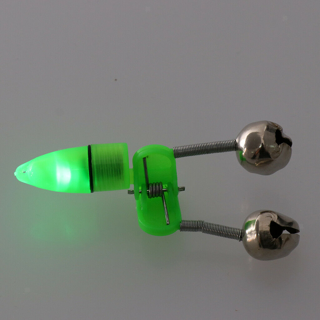 20 Pieces Night Fishing Bite Alarm Twin Bells Clip Alerter Ring Accessory