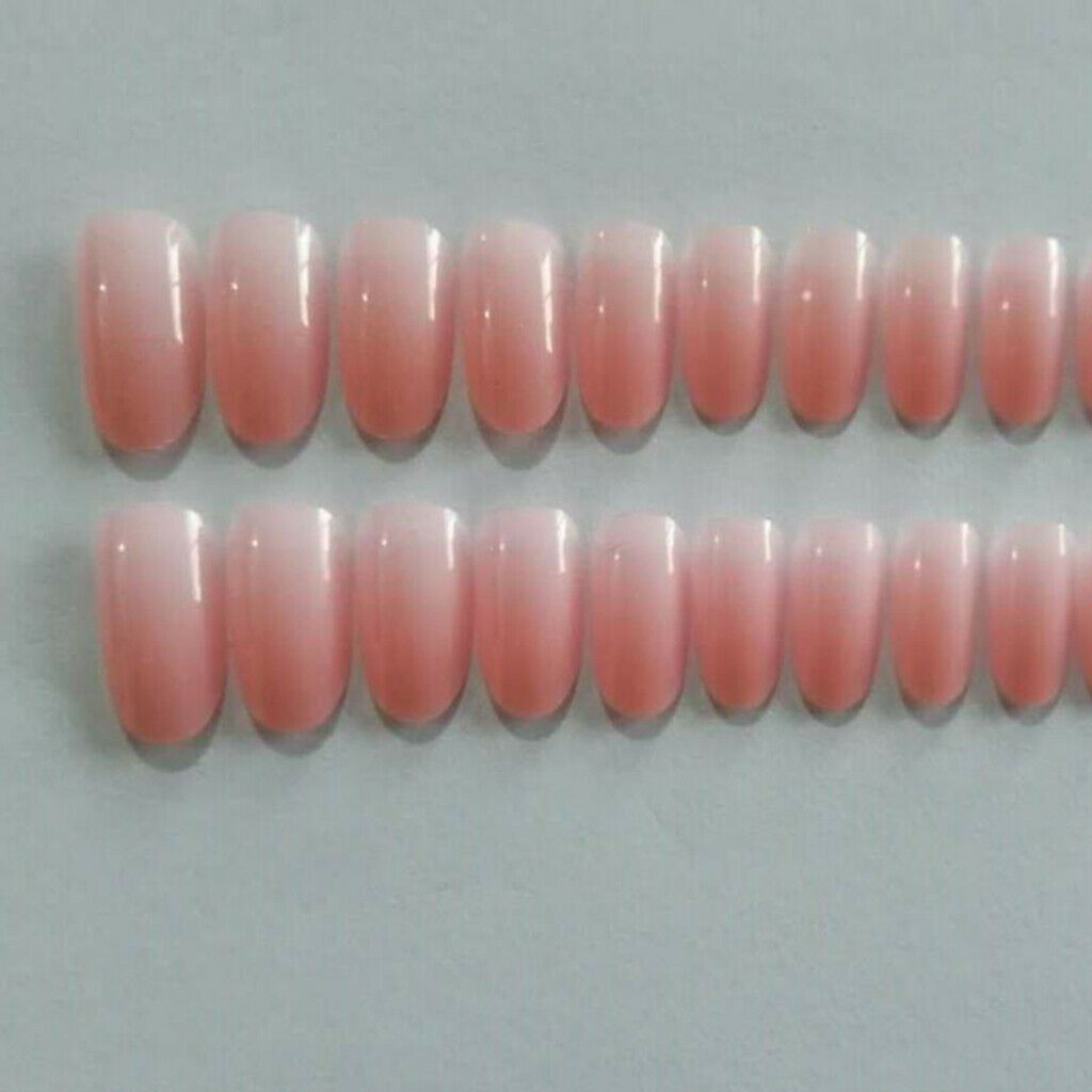 24 Pcs Full Cover Press On False Nails Art Tips Sets For Salon Daily Use