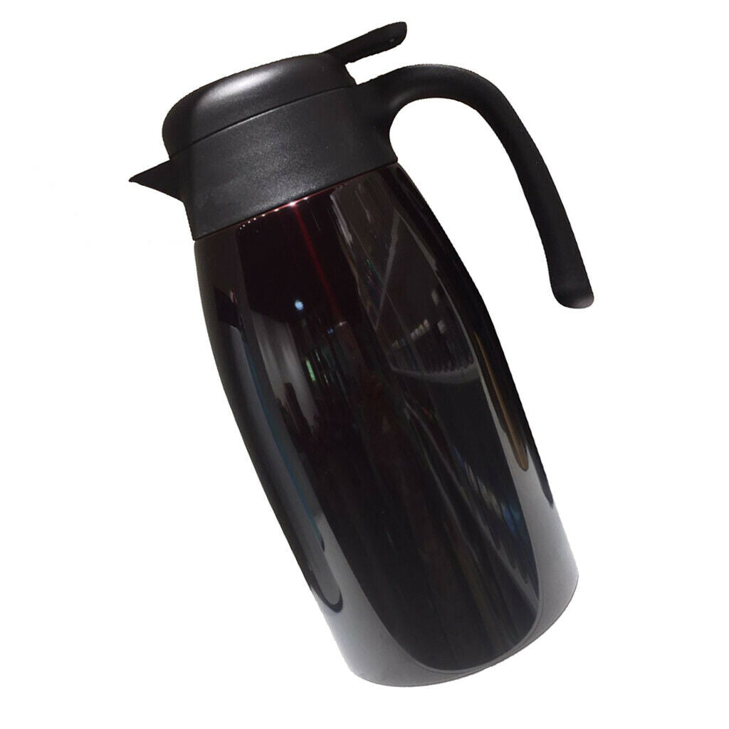 2L Insulation Thermal Coffee Carafe Water Bottle Pot Tea Kettle Black