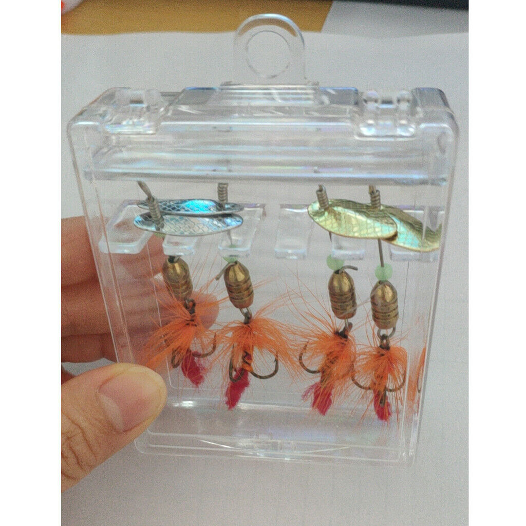 4pcs Metal Spinners Baits Bass Crankbaits Spoon Fishing Lures Hooks 6cm