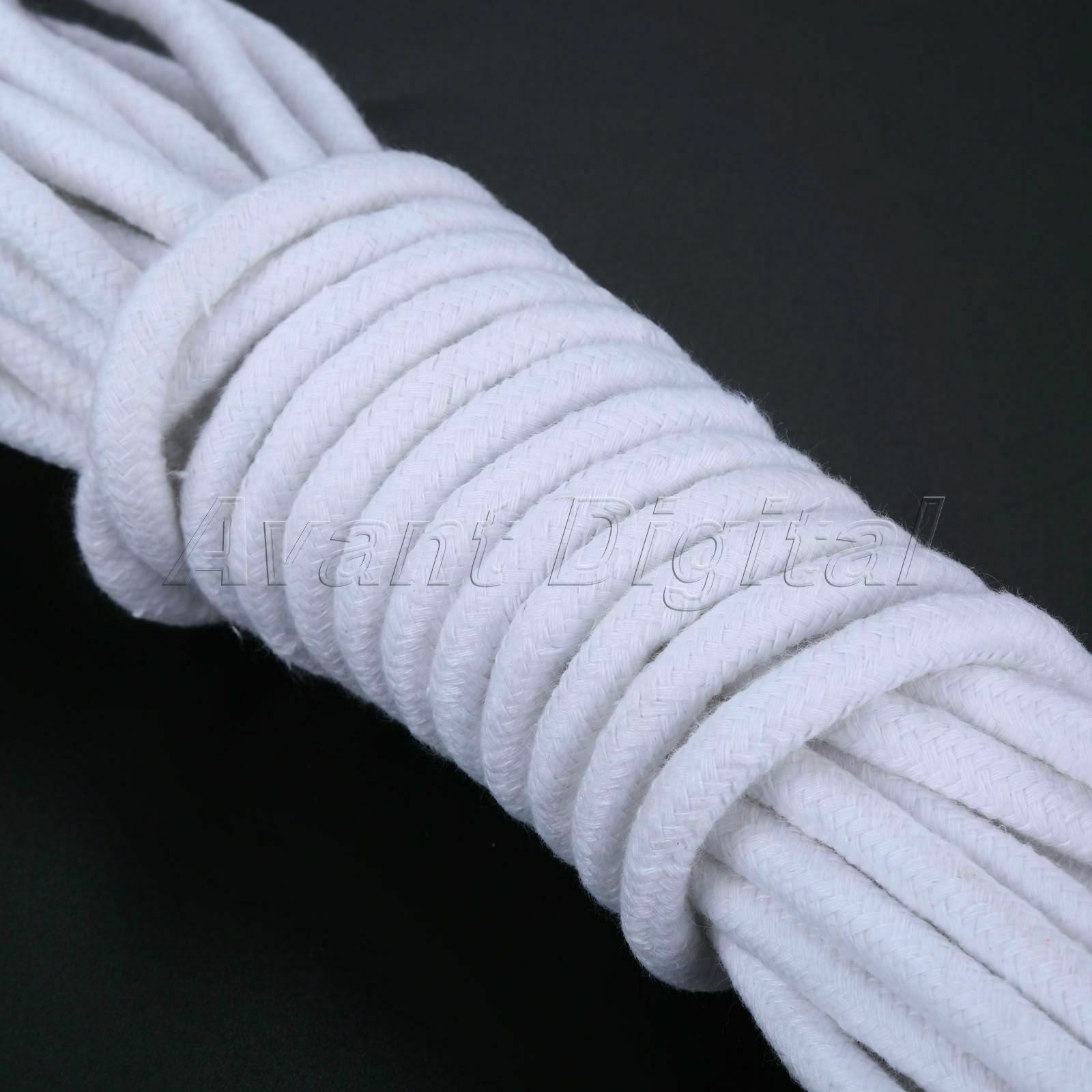 10M Thick Candle Making Lantern Oil Lamp Wick Roll Flat Cotton Core Dia. 8mm 1Pc