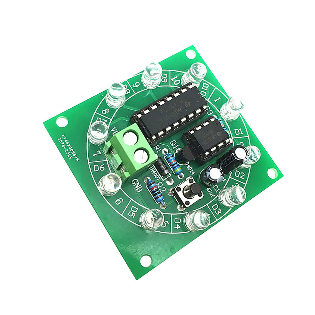 Round Electronic Lucky Rotary Suite NE555 Self   Light Kit Production