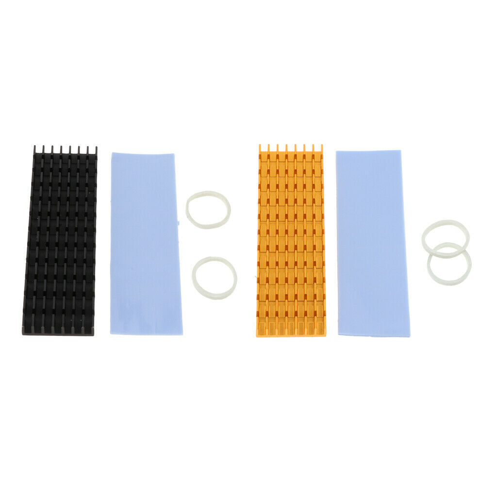 2 Pack PCIe M.2 SSD 2280 Heatsinks Cooler DIY Laptop PC Memory Cooling Fin +
