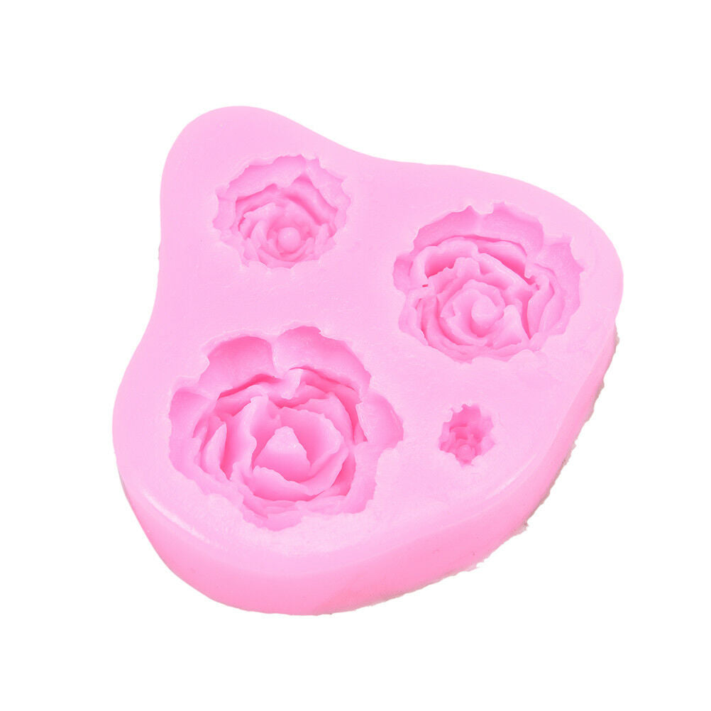 Heart Rose Lace Silicone Molds Wedding Cupcake Fondant Cake Decorating To.l8