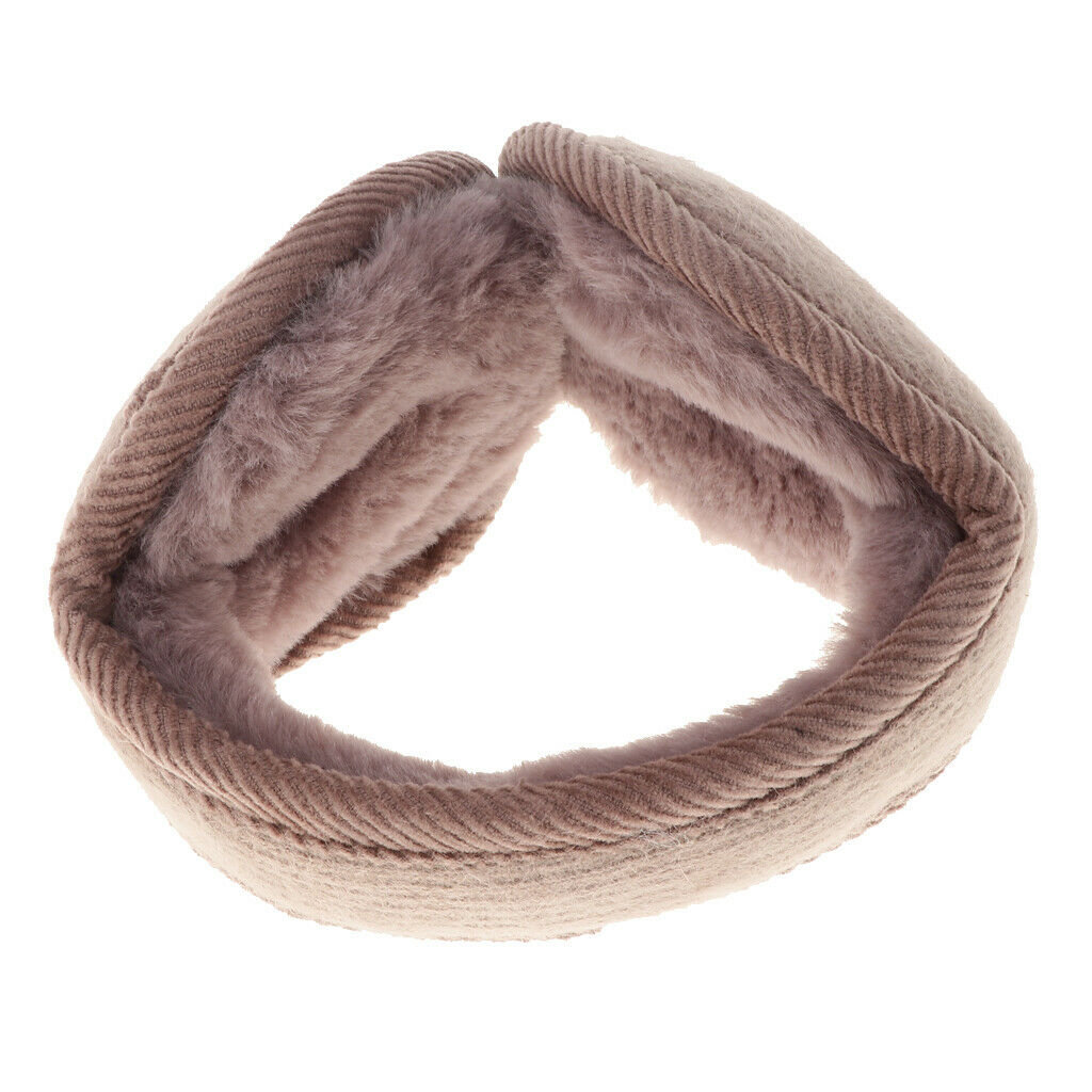 Unisex Foldable Earmuffs Winter Fleece Ear Warmers Earlap Outdoor Grey