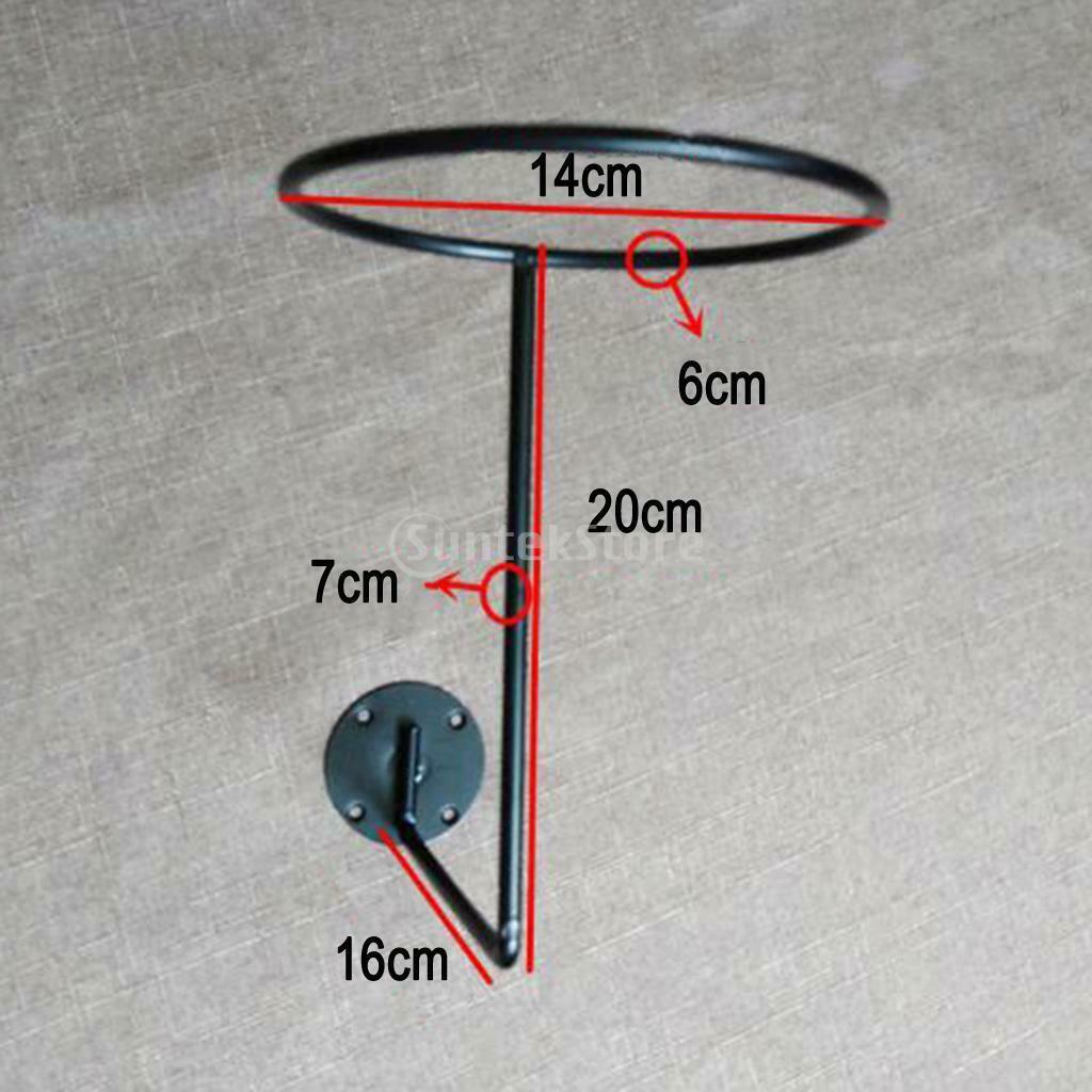 4pcs Steel Motorcycle Helmet Holder Rack Jacket Hook Wall Mounted with Screw
