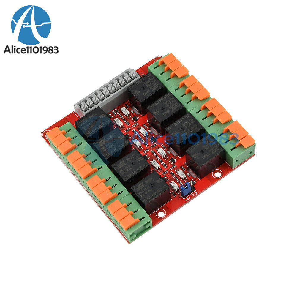 5V 8 Channle 20A Relay Control Module Support High And Low Voltage Trigger