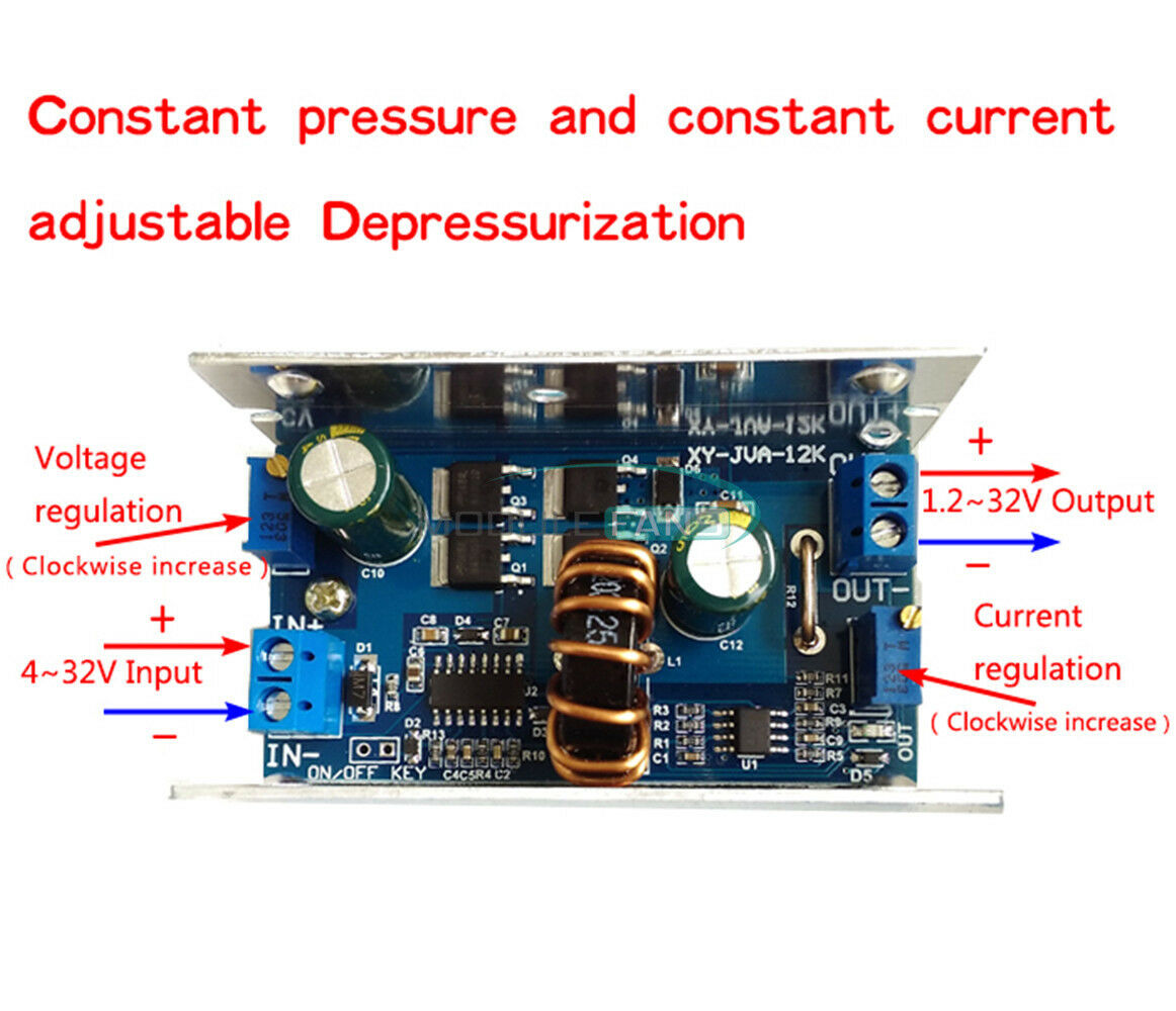 DC-DC 12A 150W Adjustable Step Down output 1.2V-32V Converter Buck Power Module