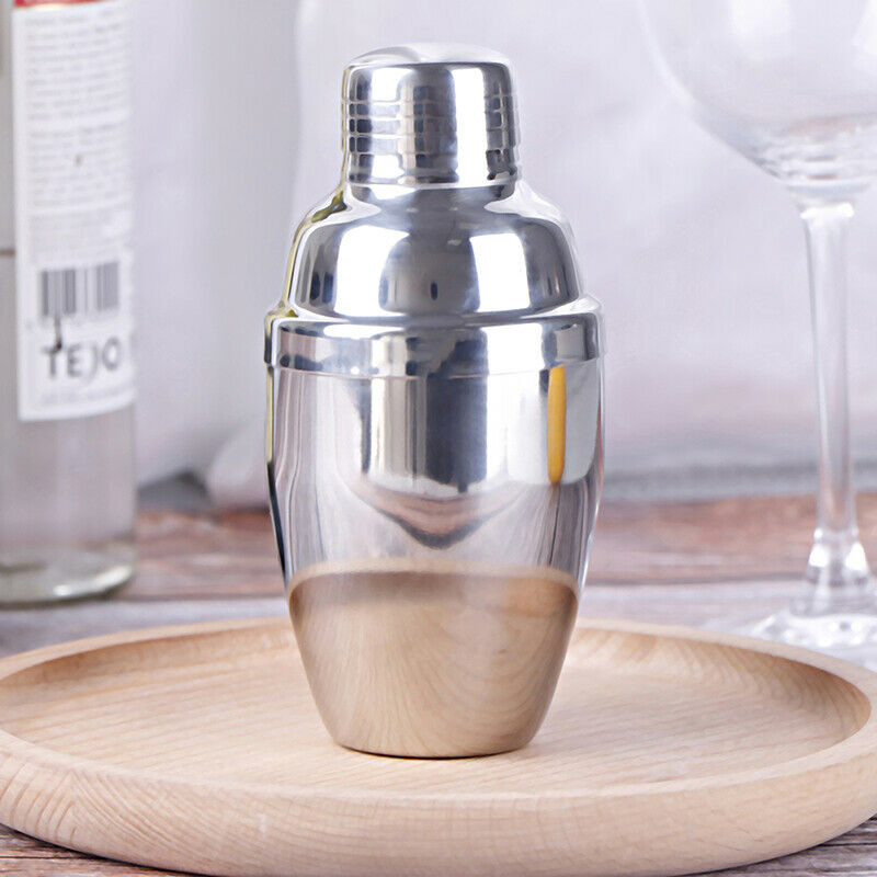 1Pcs 250ml Stainless Steel Cocktail Shaker Cocktail Mixer Wine Drinking Sha 3CBD