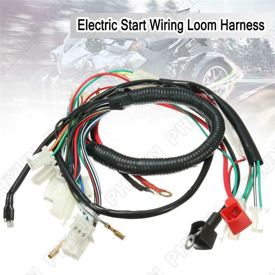 Wiring Harness Set For Chinese Electric Start Quads 50cc 70cc 90cc 110cc 125cc