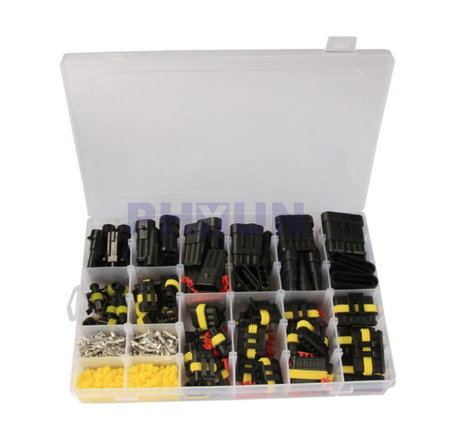 708x 43Set 1-6 Pin Way Car Sealed Waterproof Electrical Wire Connector Plug Kit