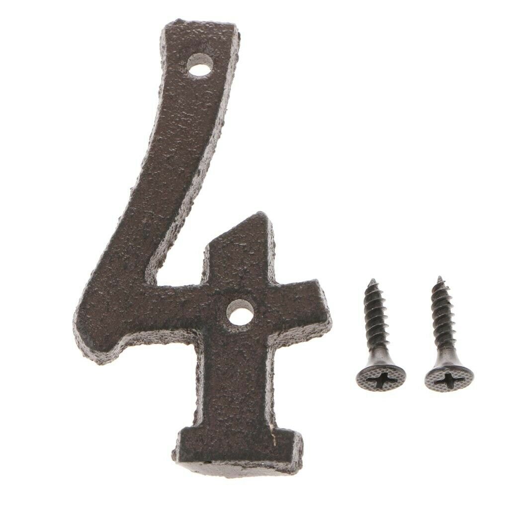 3Pieces Doorplate House Number Sign DIY Crafts 1 3 4 for House Door Ornament