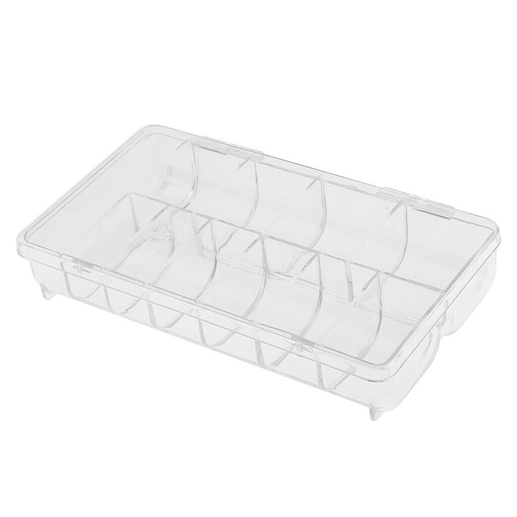 Clear Empty Compartments False Nail Art Tips Cell Storage Box Containers Case