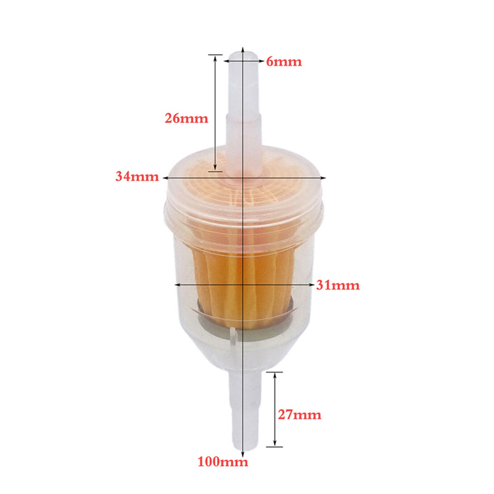Motorcycle Fuel Petrol Oil Line Fuel Filter 6-8MM 1/4" Pipe Set