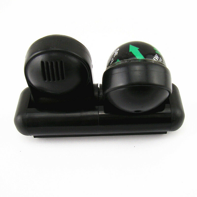 Car 2in1 Black Removable Guide Directional Ball Compass & Thermometer Adhesive