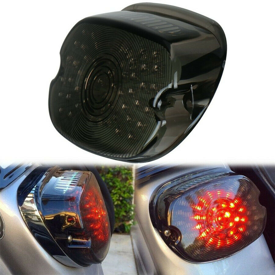 For Tour Road King Glide Dyna FXR Brake Turn Signal Tail Light Smoke LED USA