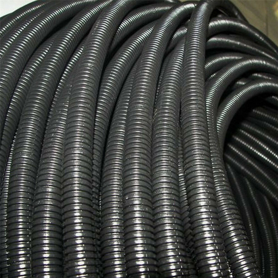 65.6 FT 0.3" BLACK SPLIT WIRE LOOM POLYETHYLENE TUBING CABLE CONDUIT HOSE AUTO