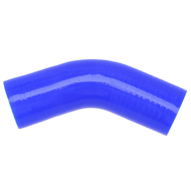 Blue 45 Degree Silicone Elbow Radiator Hose Straight Air Water Intake Pipe 45mm