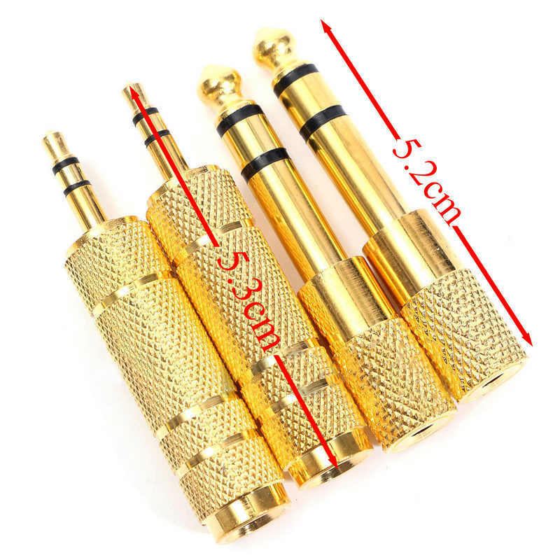 4x 6.5mm 1/4"Male plug to 3.5mm 1/8"Female Jack Audio Stereo Headphone Adapter