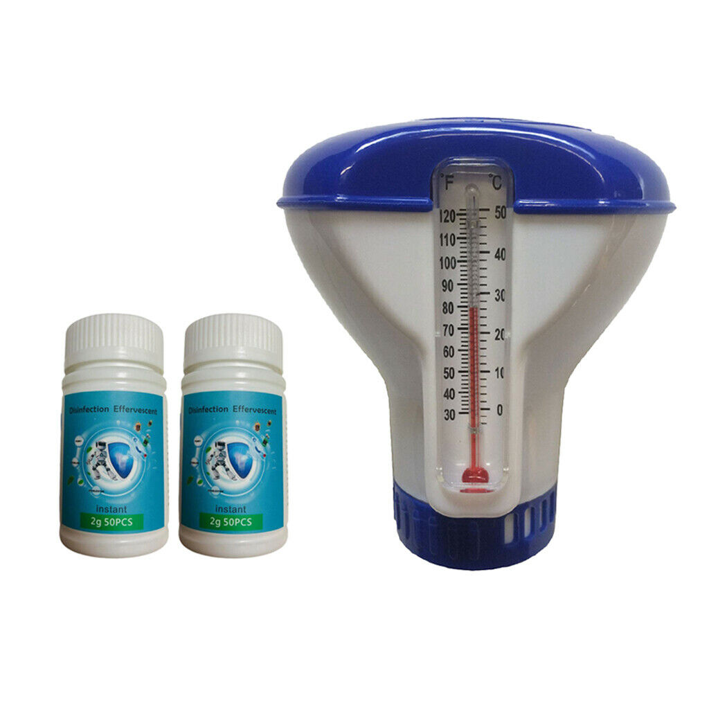 Durable Chlorine Automatic Dispenser Feeder Floater 5" + 100Pcs Tablets