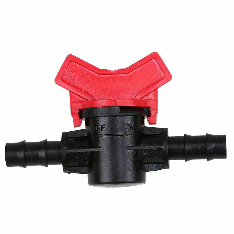 Connector Water Hose Pipe Tap Drip Irrigation Garden Barb Ball Valve Kit Plastic