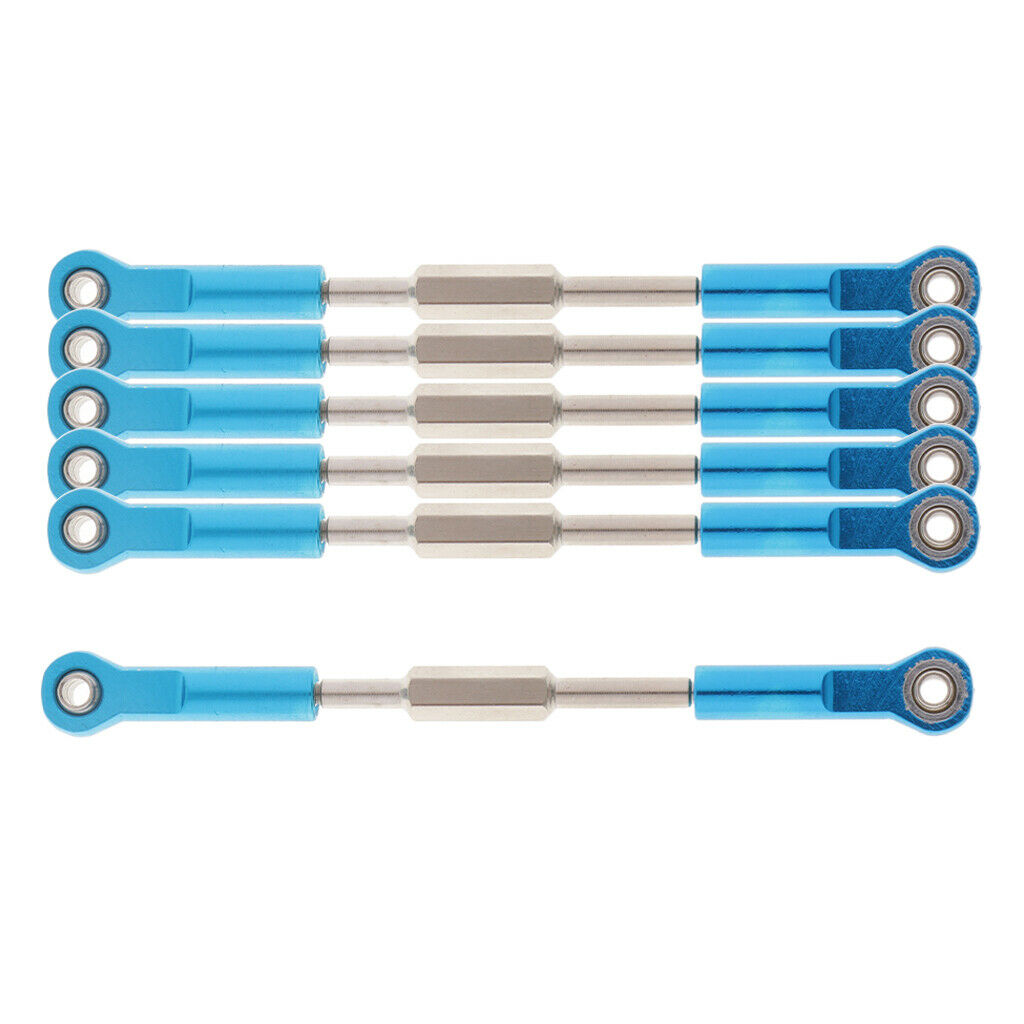 6Pcs Steering Linkage Pulling Rod 96-114mm for 1:10 RC Car Truck Spare Parts