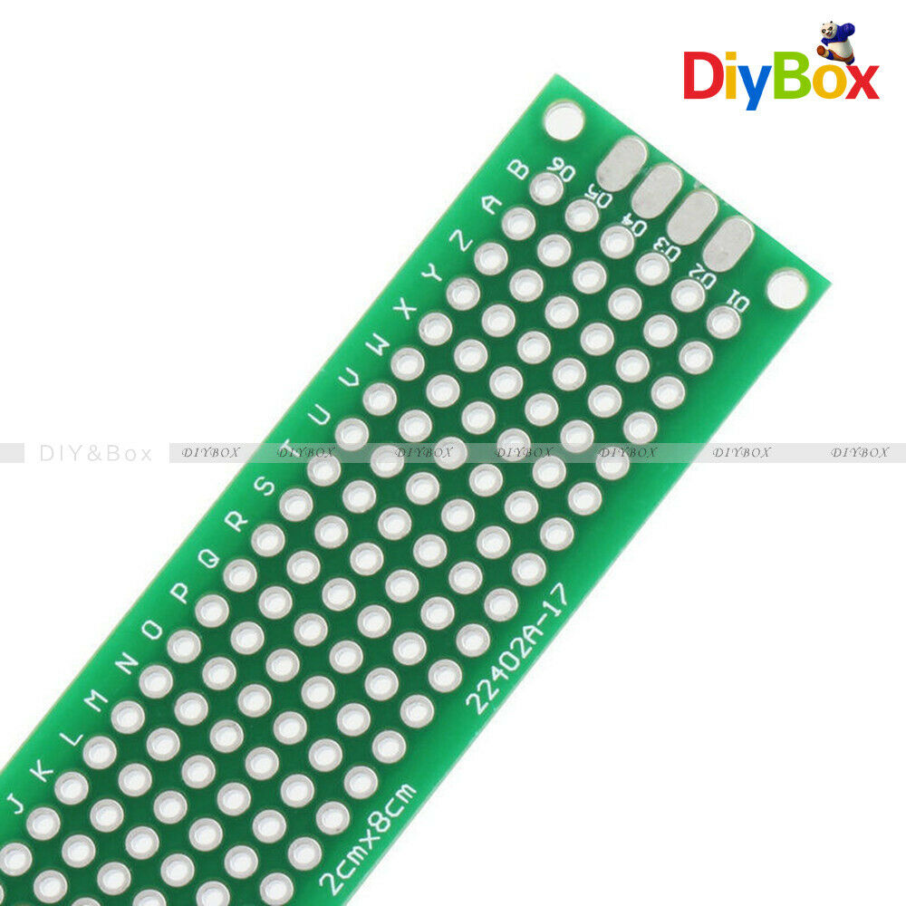 [20PCS] Double Side Prototype PCB Bread board Tinned Universal FR4 20mmx80mm