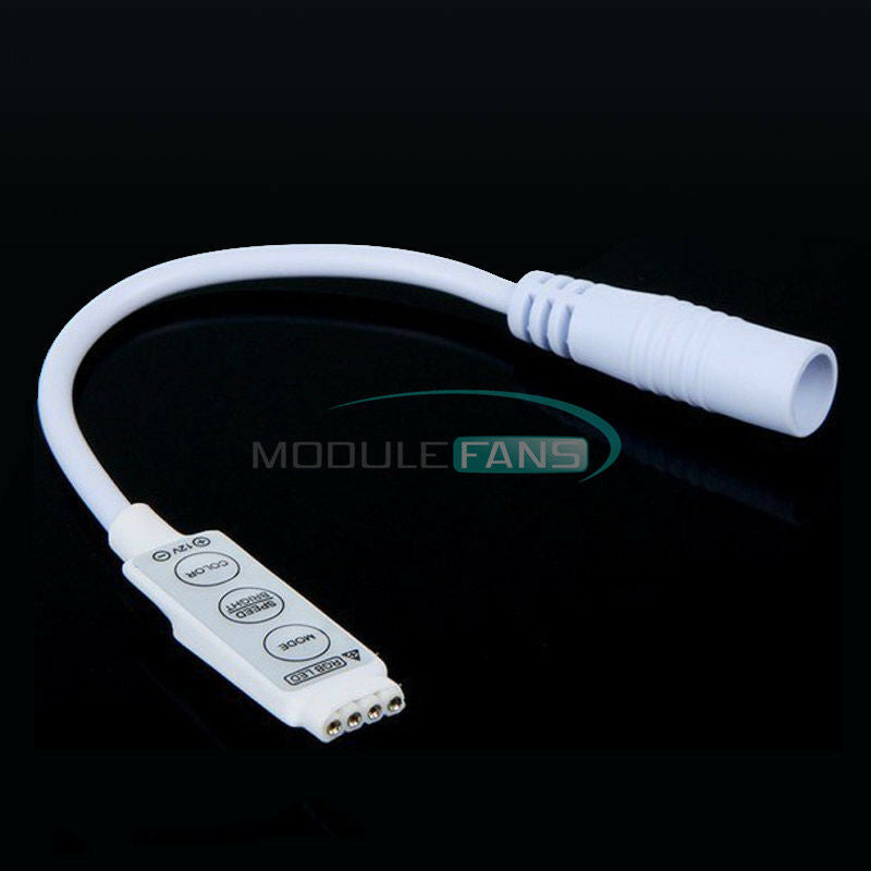 3 keys Admirable 1X 12V Mini controller Dimmer connector 3528 5050 RGB LED