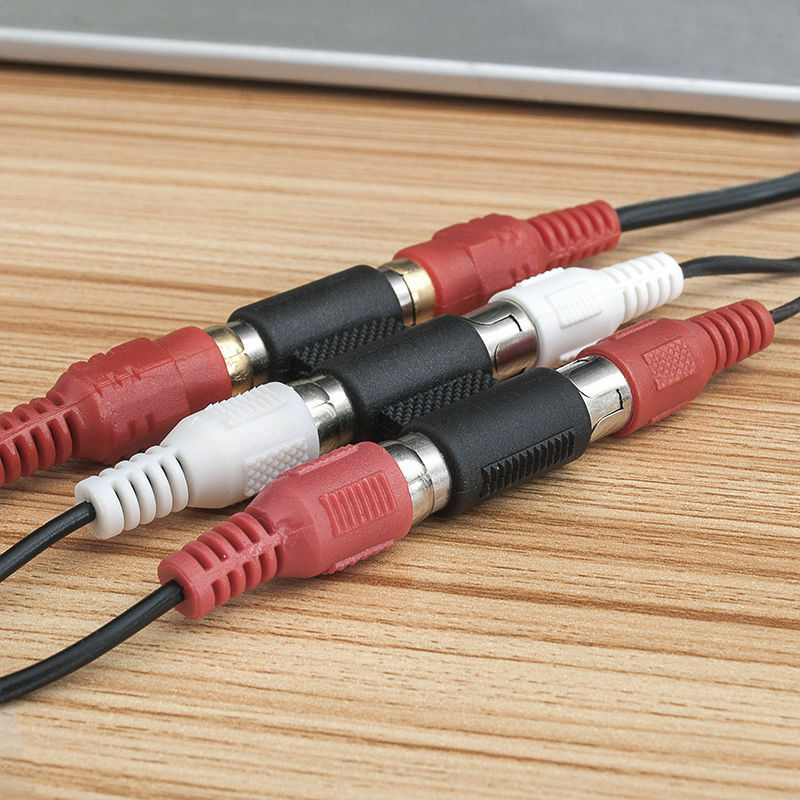 2PCS 3RCA AV Audio Video Female to Female Jack Coupler Adapter 3RCA Connector