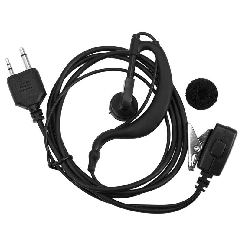 2 Pin PTT Ear Hook Earpiece Earphone MIC For MIDLAND Walkie Talkie G6/G7/G8/G9S8
