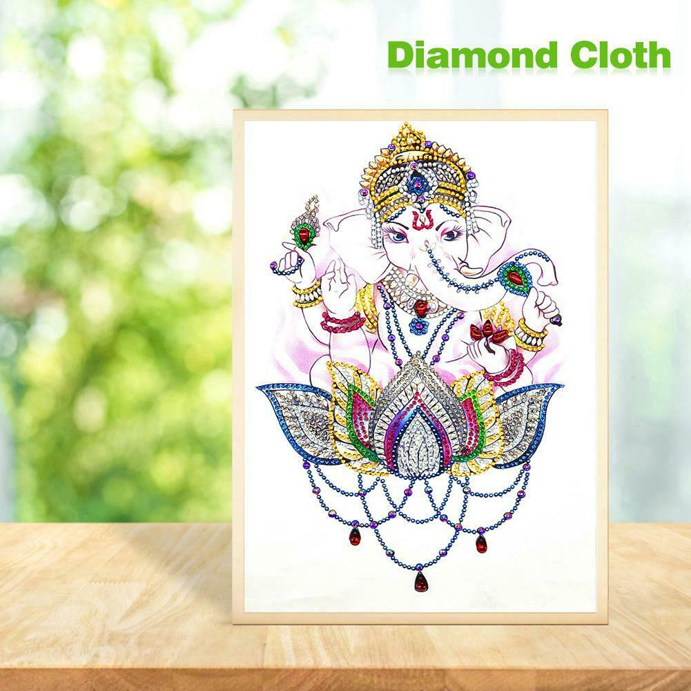 5D DIY Special Shaped Diamond Painting Elephant Trunk Buddha Embroidery Kit @