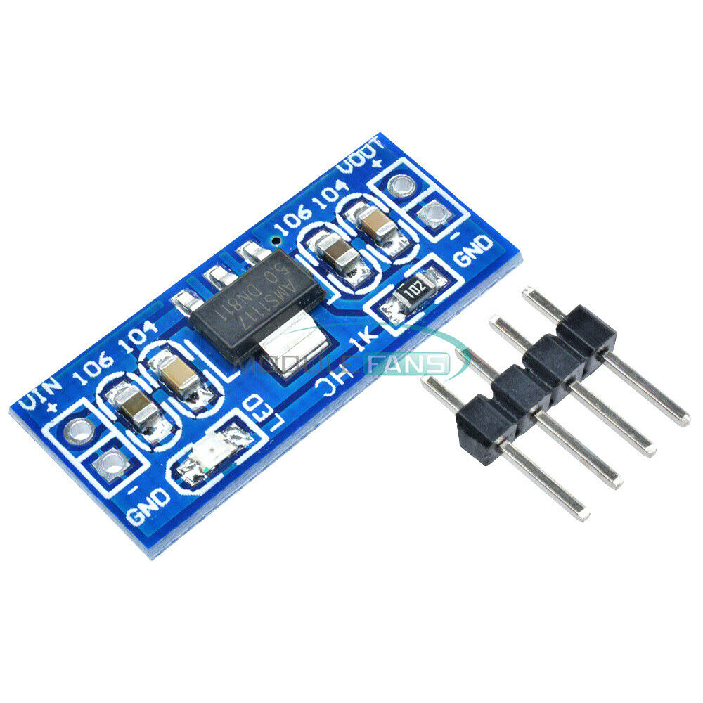 5PCS 6.0V-12V to 5V AMS1117-5.0V Power Supply Module AMS1117-5.0 Board AMS1117