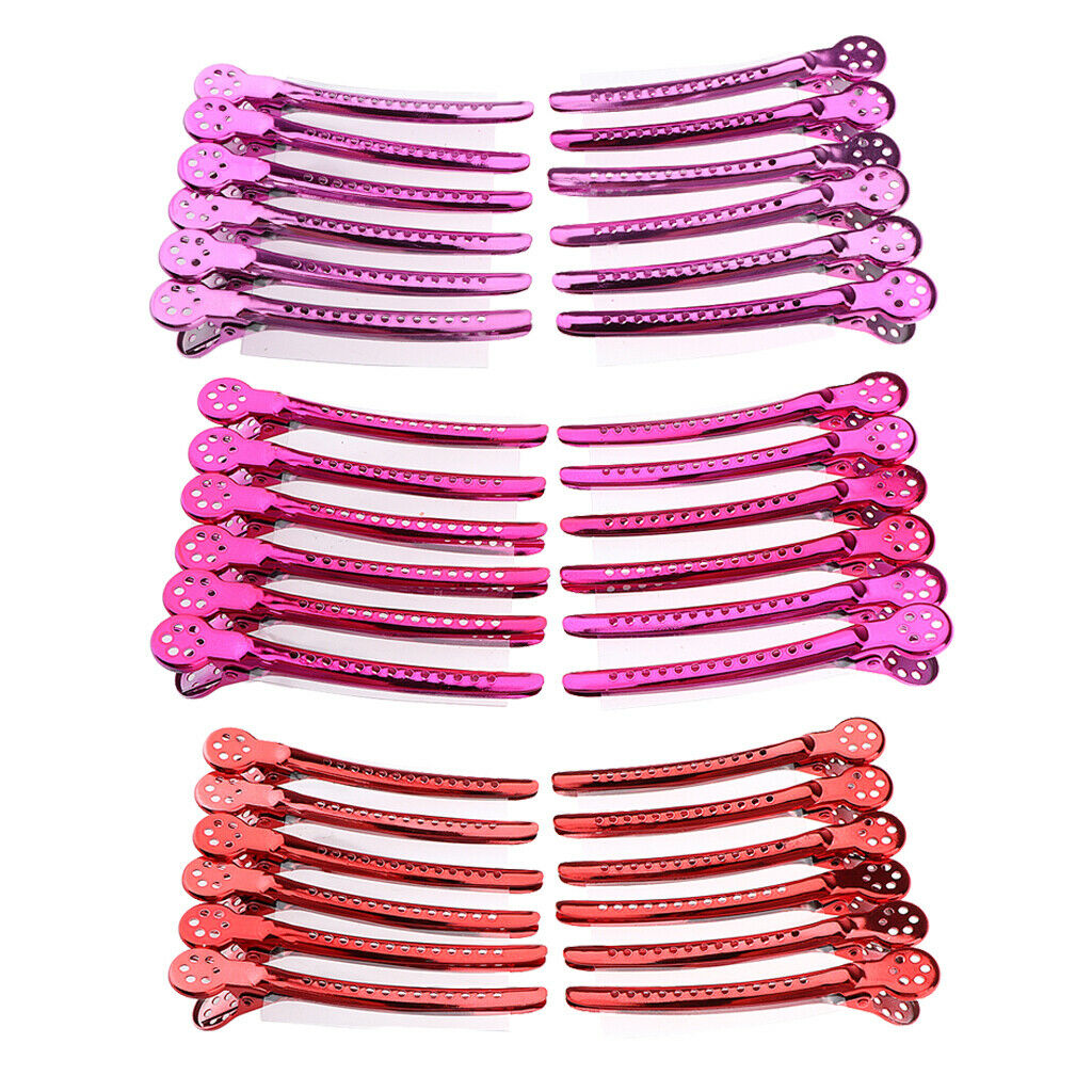36Pcs Stainless Steel Duck Sectioning Clips Barber Haircut Styling Clamps