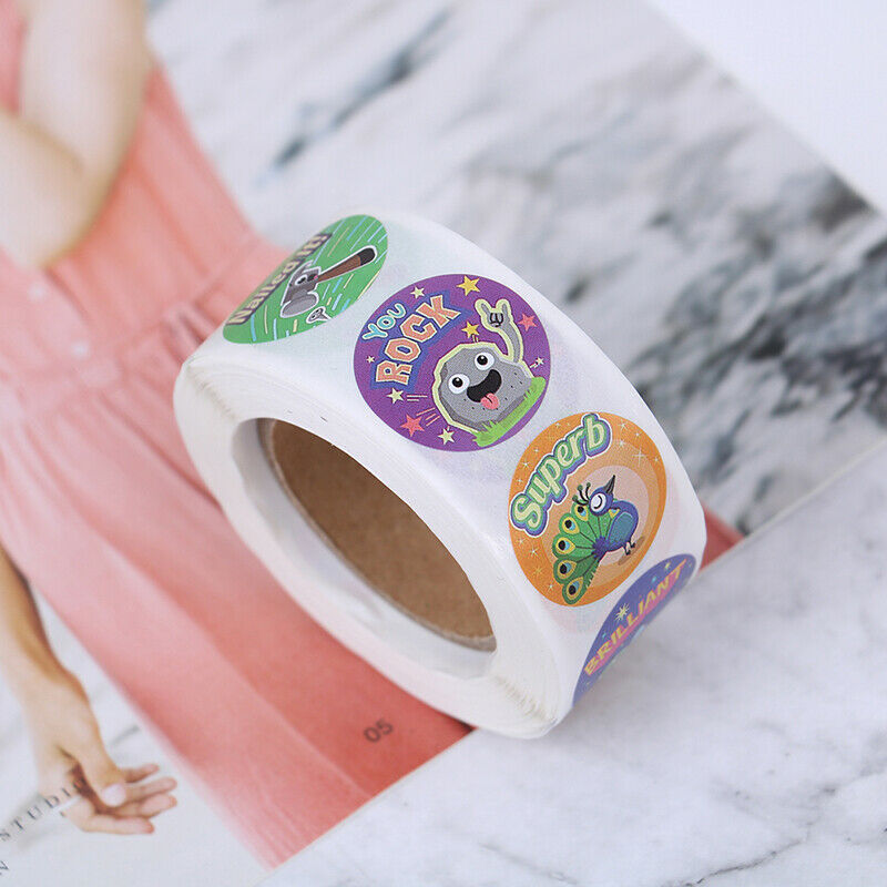 500PCs/Roll Motivational Reward Encouragement Stickers for Students Teach.l8