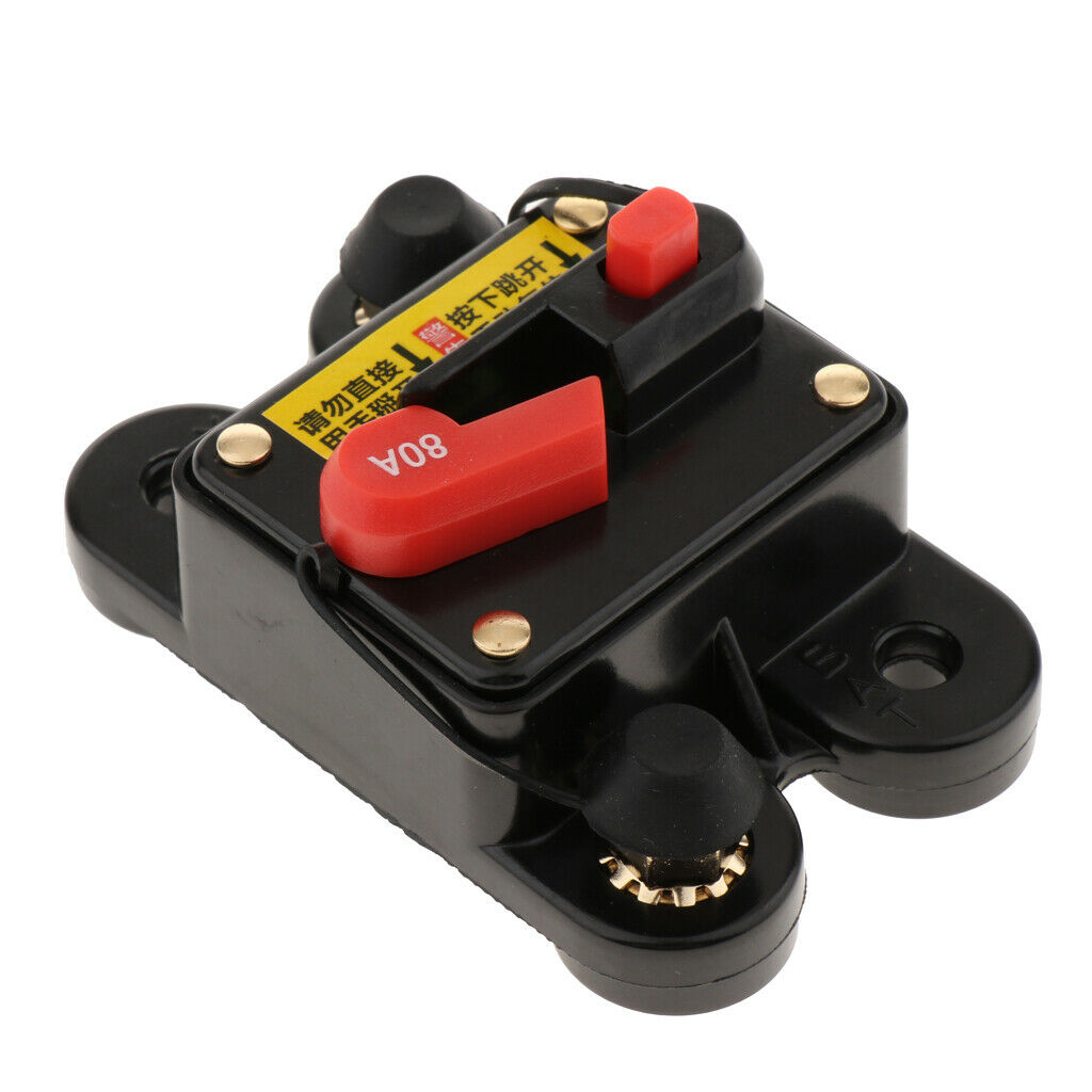 Car Audio 80 Amp Resettable Fuse Circuit Breaker Car Protect for Audio System