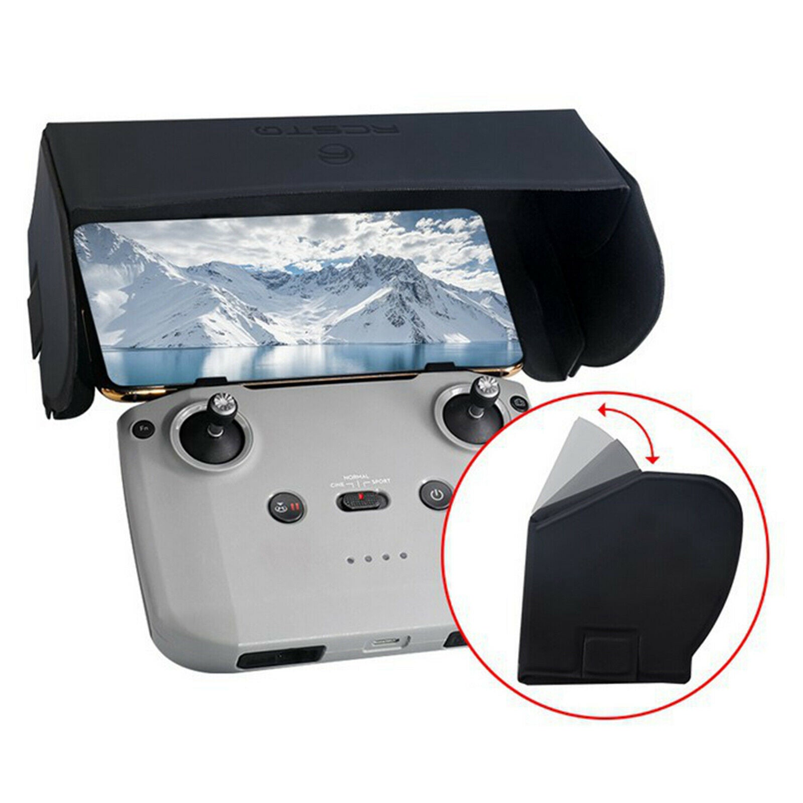 Foldable Monitor Hood Sunshade Hood for DJI Avoid Reflective Pu Leather